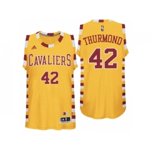 Cleveland Cavaliers #42 Nate Thurmond Hardwood Classic Throwback Gold Swingman Jersey