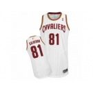 Men Adidas Cleveland Cavaliers #81 Jose Calderon Authentic White Home NBA Jersey