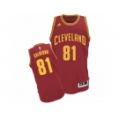 Men Adidas Cleveland Cavaliers #81 Jose Calderon Swingman Wine Red Road NBA Jersey