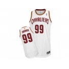 Men Adidas Cleveland Cavaliers #99 Jae Crowder Authentic White Home NBA Jersey