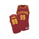 Men Adidas Cleveland Cavaliers #99 Jae Crowder Swingman Wine Red Road NBA Jersey