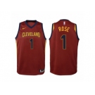 Men Cleveland Cavaliers #1 Derrick Rose Red Swingman 2017-18 NBA Jersey