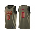 Men Nike Cleveland Cavaliers #0 Kevin Love Green Salute to Service NBA Swingman Jersey