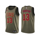 Men Nike Cleveland Cavaliers #13 Tristan Thompson Green Salute to Service NBA Swingman Jersey