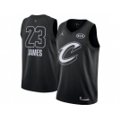 Men Nike Cleveland Cavaliers #23 LeBron James Black NBA Jordan Swingman 2018 All-Star Game Jersey