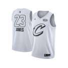 Men Nike Cleveland Cavaliers #23 LeBron James White NBA Jordan Swingman 2018 All-Star Game Jersey