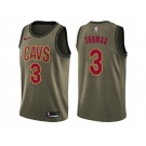 Men Nike Cleveland Cavaliers #3 Isaiah Thomas Green Salute to Service NBA Swingman Jersey