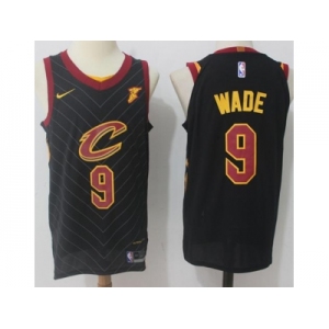 Men Nike Cleveland Cavaliers #9 Dwyane Wade Black Stitched NBA Swingman Jersey