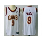 Men Nike Cleveland Cavaliers #9 Dwyane Wade White Stitched NBA Swingman Jersey