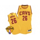 Men's Adidas Cleveland Cavaliers #26 Kyle Korver Swingman Gold Alternate 2017 The Finals Patch NBA Jersey