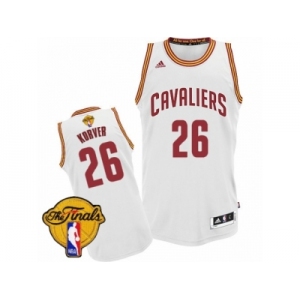 Men's Adidas Cleveland Cavaliers #26 Kyle Korver Swingman White Home 2017 The Finals Patch NBA Jersey