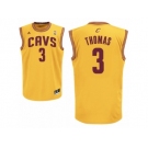 Men's Adidas Cleveland Cavaliers #3 Isaiah Thomas Authentic Gold Alternate NBA Jersey