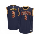 Men's Adidas Cleveland Cavaliers #3 Isaiah Thomas Authentic Navy Blue NBA Jersey