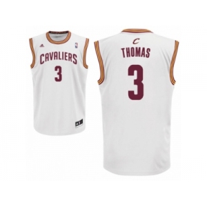 Men's Adidas Cleveland Cavaliers #3 Isaiah Thomas Authentic White Home NBA Jersey