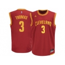 Men's Adidas Cleveland Cavaliers #3 Isaiah Thomas Authentic Wine Red Road NBA Jersey