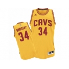 Men's Adidas Cleveland Cavaliers #34 Mike Dunleavy Swingman Gold Alternate NBA Jersey