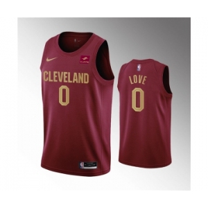 Men's Cleveland Cavaliers #0 Kevin Love Wine Icon Edition Stitched Basketball Jersey