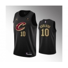 Men's Cleveland Cavaliers #10 Darius Garland Black Statement Edition Stitched Basketball Jersey