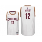 Men's Cleveland Cavaliers #12 Jordan McRae New Swingman White Home Jersey