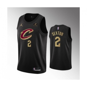 Men's Cleveland Cavaliers #2 Collin Sexton Black Statement Edition Stitched Basketball Jersey