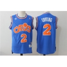 Men's Cleveland Cavaliers #2 Kyrie Irving Blue Hardwood Classics Soul Swingman Throwback Jersey