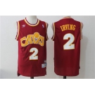 Men's Cleveland Cavaliers #2 Kyrie Irving Burgundy Hardwood Classics Soul Swingman Throwback Jersey