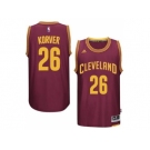 Men's Cleveland Cavaliers #26 Kyle Korver adidas Burgundy Player Swingman Road Jersey