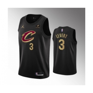 Men's Cleveland Cavaliers #3 Caris LeVert Black Statement Edition Stitched Basketball Jersey