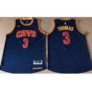 Men's Cleveland Cavaliers #3 Thomas Blue Stitched NBA Jersey