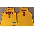 Men's Cleveland Cavaliers #3 Thomas Gold Alternate Stitched NBA Jersey