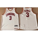 Men's Cleveland Cavaliers #3 Thomas White Stitched NBA Jersey