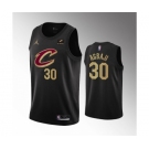 Men's Cleveland Cavaliers #30 Ochai Agbaji Black Statement Edition Stitched Basketball Jersey