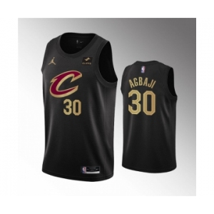 Men's Cleveland Cavaliers #30 Ochai Agbaji Black Statement Edition Stitched Basketball Jersey