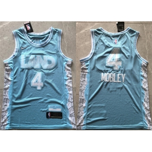 Men's Cleveland Cavaliers #4 Evan Mobley Light Blue 2024 City Edition Stitched Jersey