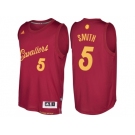 Men's Cleveland Cavaliers #5 J.R. Smith 2016 Christmas Day Burgundy NBA Swingman Jersey