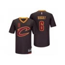 Men's Cleveland Cavaliers #6 Andrew Bogut adidas Black Player Swingman Sleeved Jersey