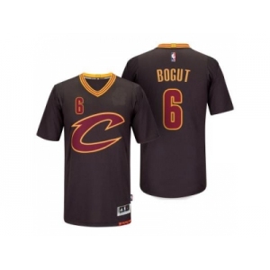 Men's Cleveland Cavaliers #6 Andrew Bogut adidas Black Player Swingman Sleeved Jersey