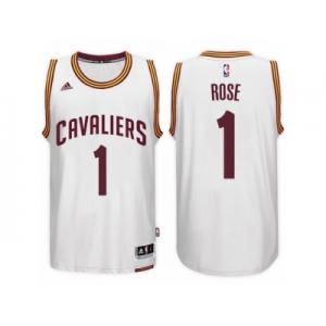 Men's Derrick Rose Cleveland Cavaliers #1 Home White New Swingman Jersey