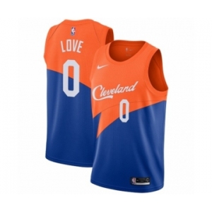 Men's Nike Cleveland Cavaliers #0 Kevin Love Authentic Blue NBA Jersey - City Edition