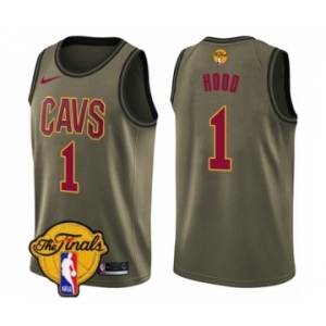 Men's Nike Cleveland Cavaliers #1 Rodney Hood Authentic Gray 2018 NBA Finals Bound NBA Jersey - City Edition