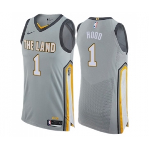 Men's Nike Cleveland Cavaliers #1 Rodney Hood Authentic Gray NBA Jersey - City Edition