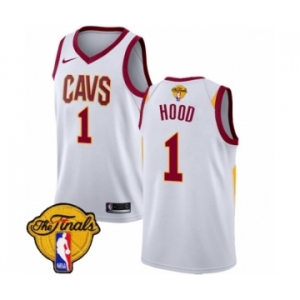 Men's Nike Cleveland Cavaliers #1 Rodney Hood Authentic White 2018 NBA Finals Bound NBA Jersey - Association Edition
