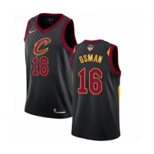 Men's Nike Cleveland Cavaliers #16 Cedi Osman Authentic Black 2018 NBA Finals Bound NBA Jersey Statement Edition