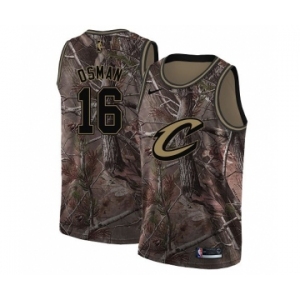 Men's Nike Cleveland Cavaliers #16 Cedi Osman Swingman Camo Realtree Collection NBA Jersey