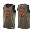 Men's Nike Cleveland Cavaliers #2 Collin Sexton Swingman Green Salute to Service NBA Jersey