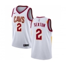 Men's Nike Cleveland Cavaliers #2 Collin Sexton Swingman White NBA Jersey - Association Edition