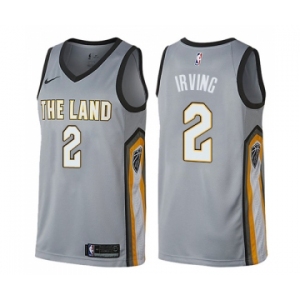 Men's Nike Cleveland Cavaliers #2 Kyrie Irving Swingman Gray NBA Jersey - City Edition