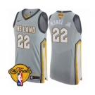 Men's Nike Cleveland Cavaliers #22 Larry Nance Jr. Authentic Gray 2018 NBA Finals Bound NBA Jersey - City Edition