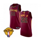 Men's Nike Cleveland Cavaliers #22 Larry Nance Jr. Authentic Maroon 2018 NBA Finals Bound NBA Jersey - Icon Edition