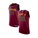 Men's Nike Cleveland Cavaliers #22 Larry Nance Jr. Authentic Maroon NBA Jersey - Icon Edition